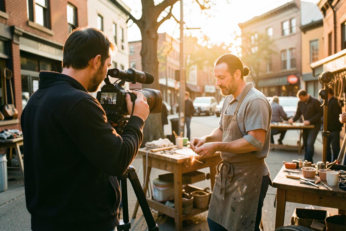 Réalisation vidéo : Coulisses — tournage en commerce local